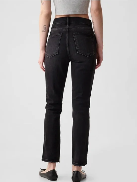 Gap High Rise Vintage Slim Jeans. ColorWashed Black. Size 27. - Picture 2 of 10